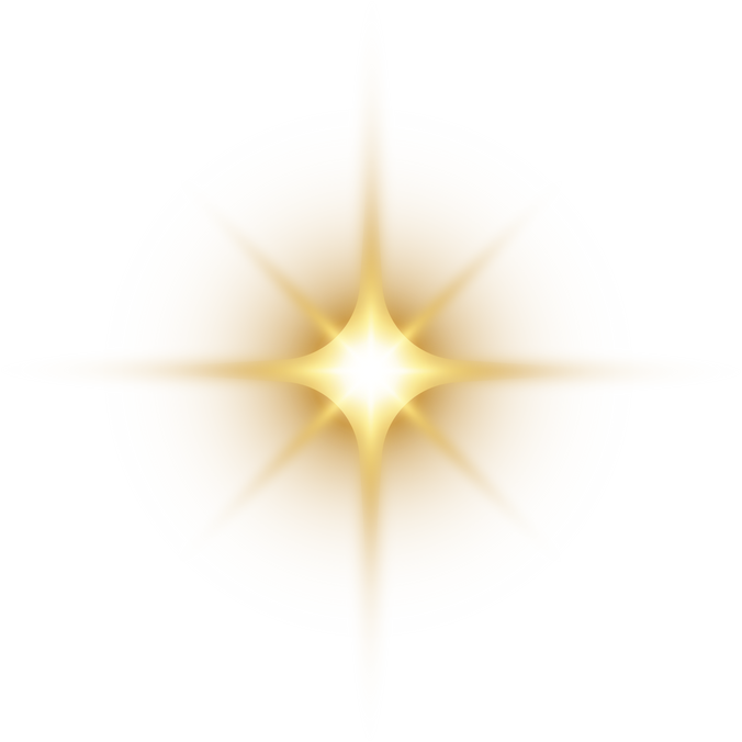 Gold glowing star